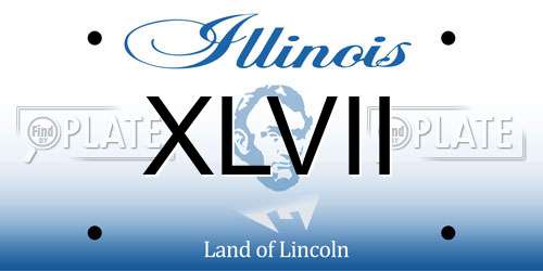 XLVII Illinois License Plate