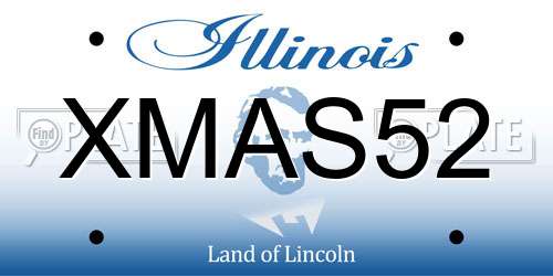 XMAS52 Illinois License Plate
