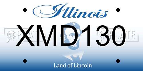 XMD130 Illinois License Plate