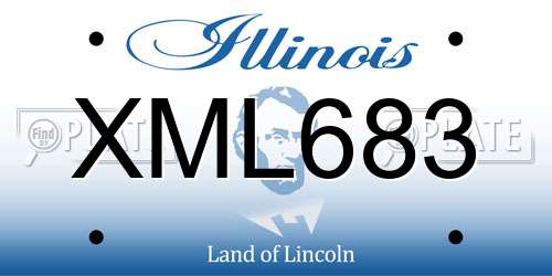 XML683 Illinois License Plate