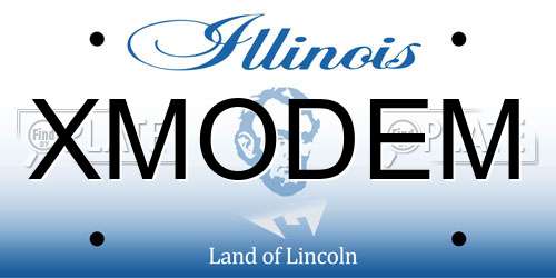 XMODEM Illinois License Plate
