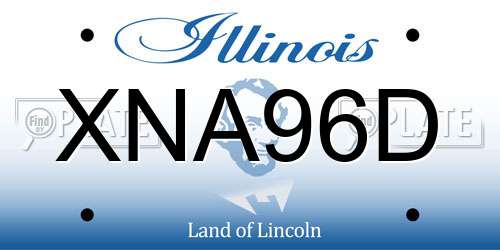 XNA96D Illinois License Plate