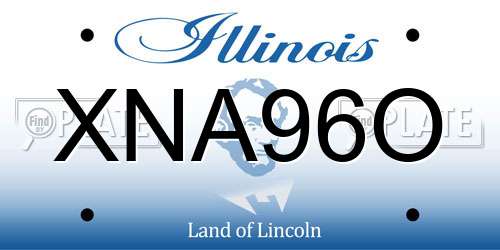 XNA96O Illinois License Plate