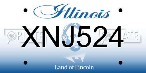 XNJ524 Illinois License Plate