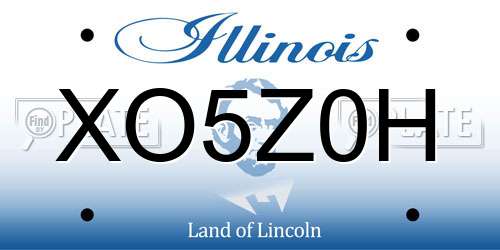 XO5Z0H Illinois License Plate