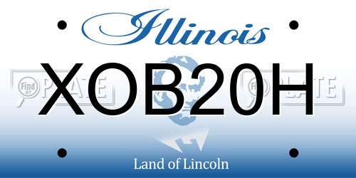 XOB20H Illinois License Plate