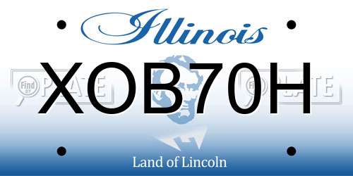 XOB70H Illinois License Plate