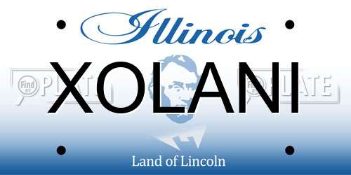 XOLANI Illinois License Plate