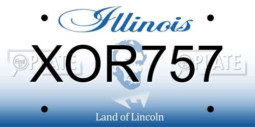 XOR757 Illinois License Plate