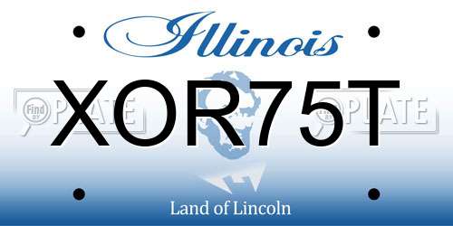 XOR75T Illinois License Plate