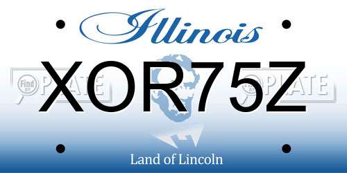 XOR75Z Illinois License Plate