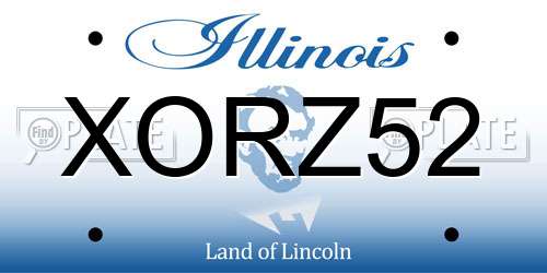XORZ52 Illinois License Plate