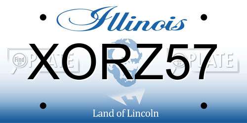 XORZ57 Illinois License Plate