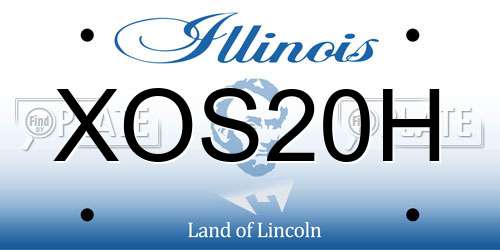 XOS20H Illinois License Plate