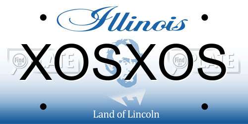 XOSXOS Illinois License Plate