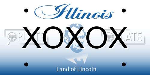 XOXOX Illinois License Plate