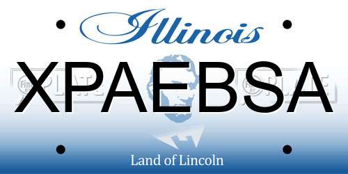 XPAEBSA Illinois License Plate
