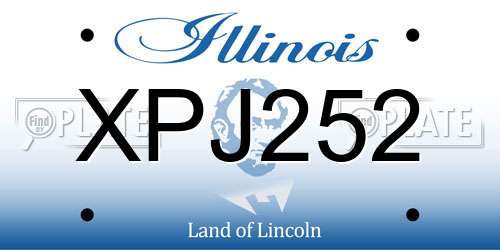XPJ252 Illinois License Plate