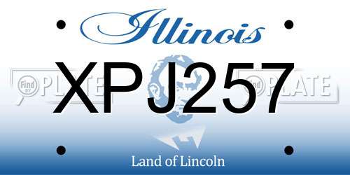 XPJ257 Illinois License Plate