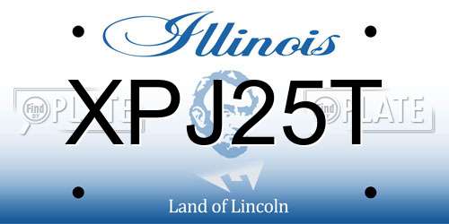 XPJ25T Illinois License Plate
