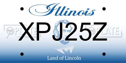 XPJ25Z Illinois License Plate