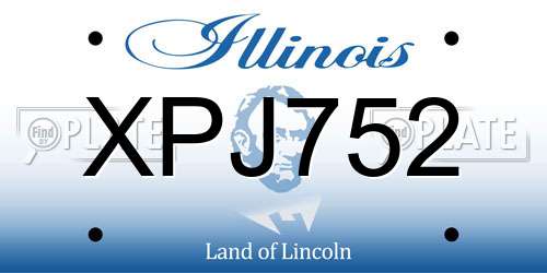 XPJ752 Illinois License Plate