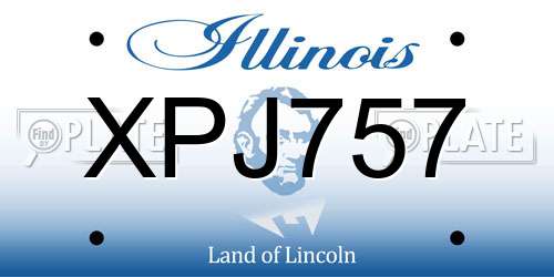 XPJ757 Illinois License Plate