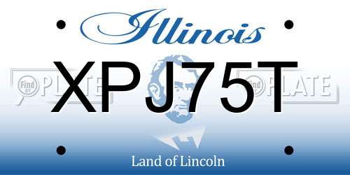 XPJ75T Illinois License Plate