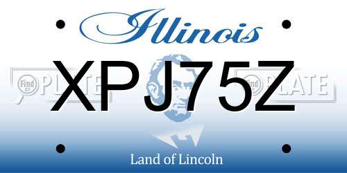 XPJ75Z Illinois License Plate