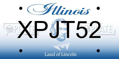 XPJT52 Illinois License Plate