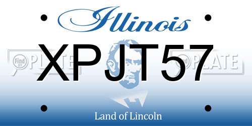XPJT57 Illinois License Plate