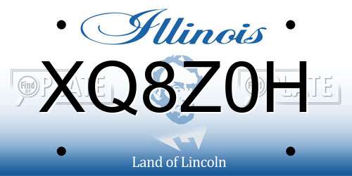 XQ8Z0H Illinois License Plate