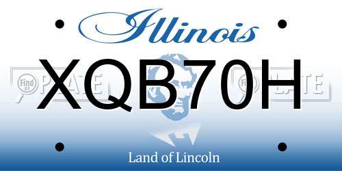 XQB70H Illinois License Plate