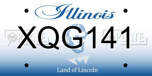XQG141 Illinois License Plate