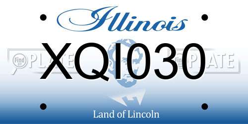 XQI030 Illinois License Plate