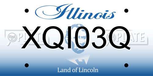 XQI03Q Illinois License Plate
