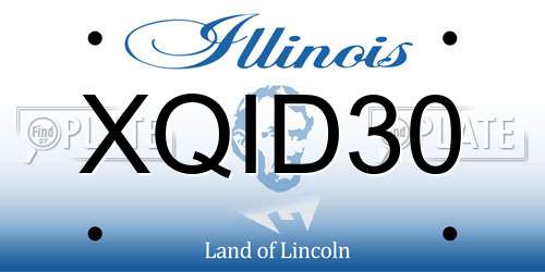 XQID30 Illinois License Plate