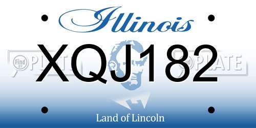 XQJ182 Illinois License Plate