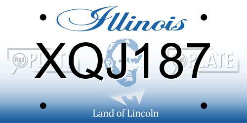 XQJ187 Illinois License Plate