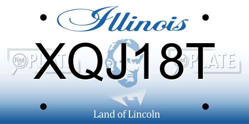 XQJ18T Illinois License Plate