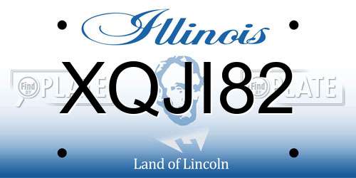 XQJI82 Illinois License Plate