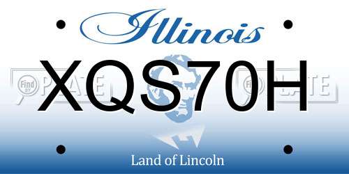 XQS70H Illinois License Plate