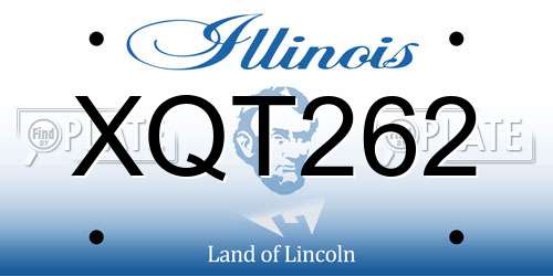 XQT262 Illinois License Plate