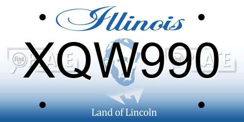 XQW990 Illinois License Plate