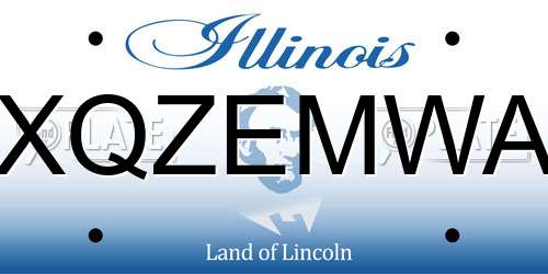 XQZEMWA Illinois License Plate