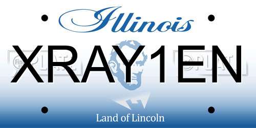 XRAY1EN Illinois License Plate