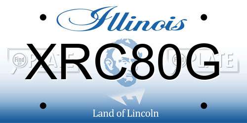 XRC80G Illinois License Plate
