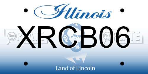 XRCB06 Illinois License Plate