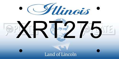 XRT275 Illinois License Plate