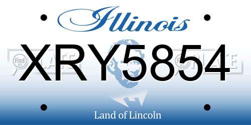 XRY5854 Illinois License Plate
